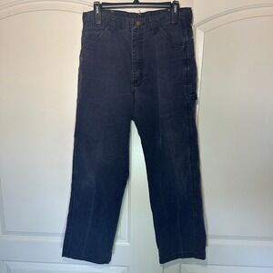 Bulwark Protective Apparel Navy Work Pants Carpenter Utility Y2K Vintage Mens 34